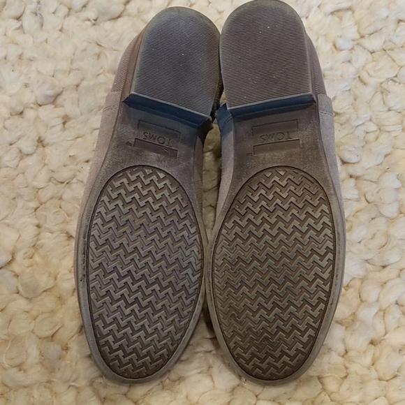Toms Suede/Canvas Booties Taupe - Picture 5 of 5